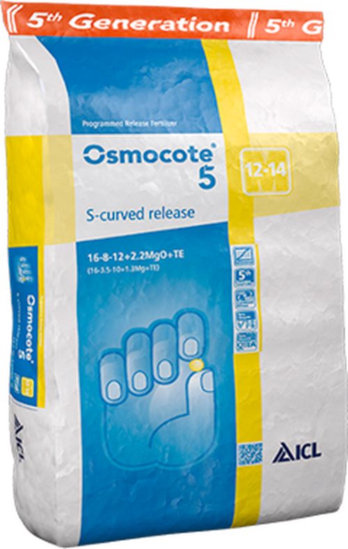 ICL Osmocote 5 25kg 12-14M 16-8-12+2,2MgO+Te