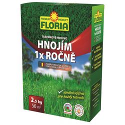 AGRO CS FLORIA Trávníkové hnojivo HNOJÍM 1x ROČNĚ 2,5 kg