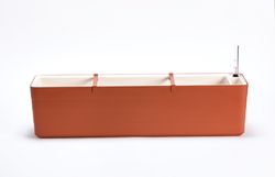 Plastia truhlík Berberis terakota béžová 80 cm