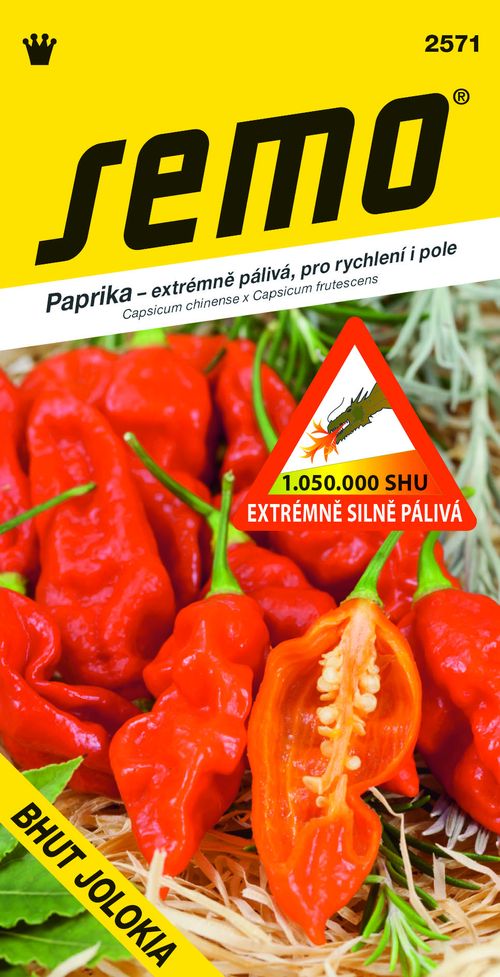 SEMO Paprika BHUT JOLOKIA - extrémně silně pálivá